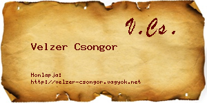 Velzer Csongor névjegykártya